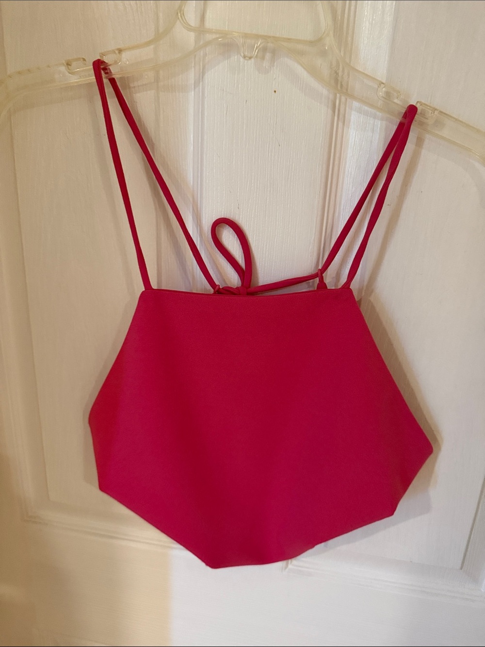 Lulu's Hot Pink Double-Strap Crop Cami
